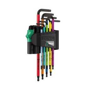 KLUCZE TRZPIENIOWE TORX  9elem. TYP L, Z OTWOREM, MULTICOLOR