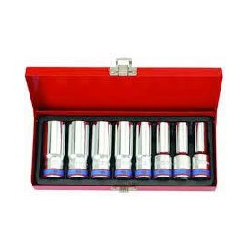 KING TONY KOMPLET NASADEK 1/2"  8cz. DŁUGIE/ KASETA