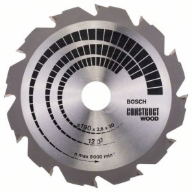 Tarcza pilarska Construct Wood Bosch 190 x 30 x 2,6 mm, 12