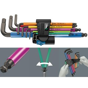WERA IMBUSY 9szt.  MULTICOLOUR /L-KEY
