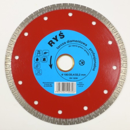 Tarcza diamentowa RYŚ In Corpore 230 mm do gresu i granitu