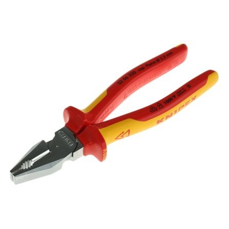 KNIPEX SZCZYPCE UNIWERSALNE IZOLOWANE  200mm O ZWIĘKSZONYM PRZEŁOŻENIU