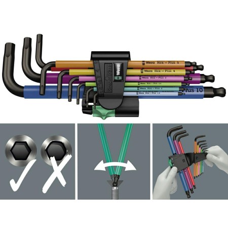 WERA IMBUSY 9szt. MULTICOLOR