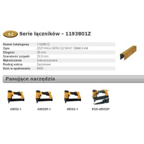 BOSTITCH ZSZYWKI S2/16WC 38mm 8400 szt.