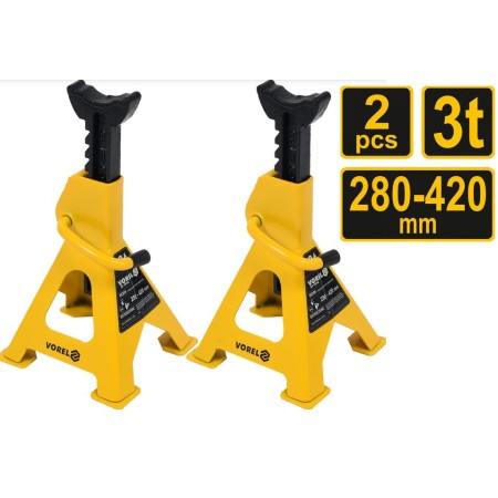 VOREL PODSTAWKI SAMOCHODOWE 2 SZTUKI 3T 280 - 420mm   80308