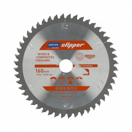 NORTON PIŁA TARCZOWA 255mm x 30mm x 24z DREWNO I KOMPOZYTY ATB Neg (2,6 / 1,8)