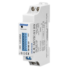 ORNO 1-fazowy licznik energii elektrycznej, 40A, MID, wyjście impulsowe, podświetlenie, 1 moduł