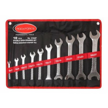 ROCKFOR KLUCZ PŁASKI  10cz. ETUI  6-27mm