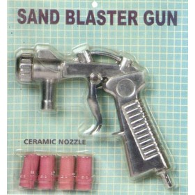 PISTOLET + 4 DYSZE (4, 5, 6, 7mm) DO PIASKAREK KABINOWYCH 220L, 350L