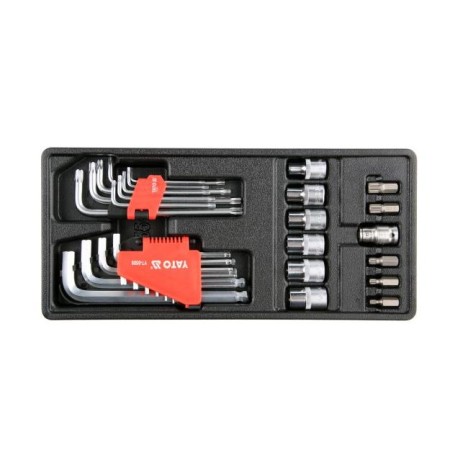YATO KLUCZE HEX, TORX, NASADKI TORX ZESTAW 31 elem. WKŁAD DO SZAFKI YT-55451