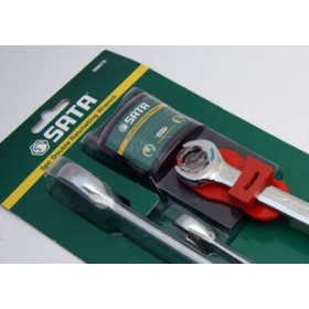 SATA KLUCZE PŁASKO-OCZKOWE Z PODWÓJNĄ GRZECHOTKĄ ZESTAW 3 szt. / 10, 13, 17mm