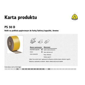 KLINGSPOR ROLKA NA PODŁOŻU PAPIEROWYM PS30D 115mm gr. 60  (50mb)