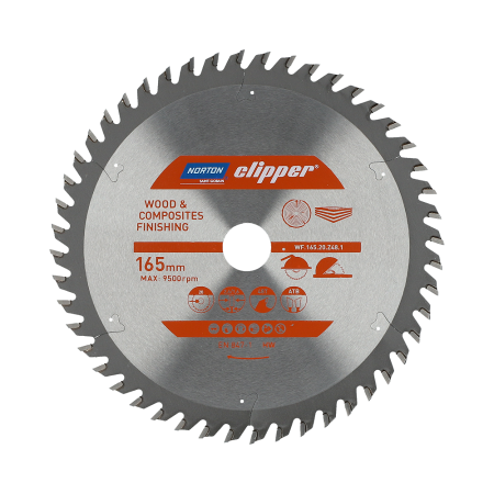NORTON PIŁA TARCZOWA 165mm x 20mm x 48z DREWNO I KOMPOZYTY ATB (2,6 / 1,6)