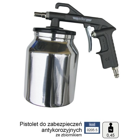 ADLER PNEUMATYCZNY PISTOLET ANTYKOROZYJNY ZE ZBIORNIKIEM