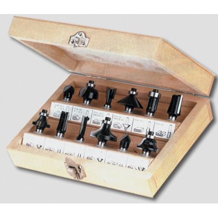 JOBI FREZY DO DREWNA KOMPLET 12 elem. TRZPIEŃ 8mm