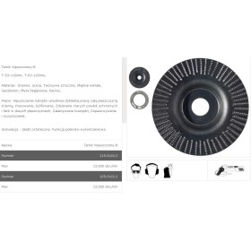 TARPOL TARNIK WPUSZCZONY  FI   125mm x 3 x 22,2mm, GŁADŹ OSTATECZNA  T-63