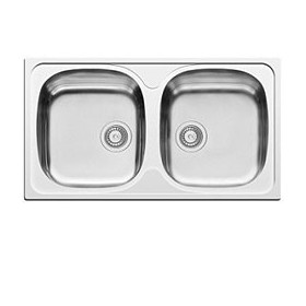 Zlewozmywak Pyramis E 78 LEN stalowy 2-komorowy 78x43,5