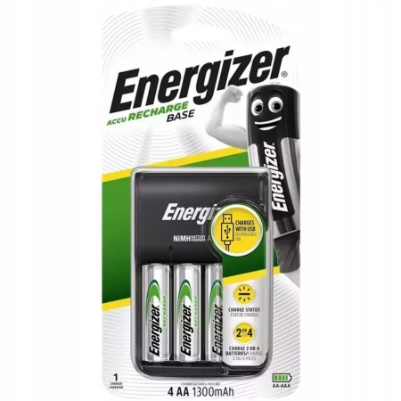 ENERGIZER ŁADOWARKA BASE USB + 4 AKUMULATORY