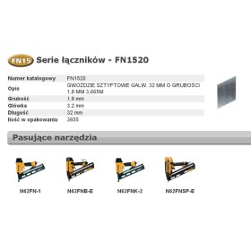 BOSTITCH SZTYFTY FN1520 25` 32mm 3600 szt.