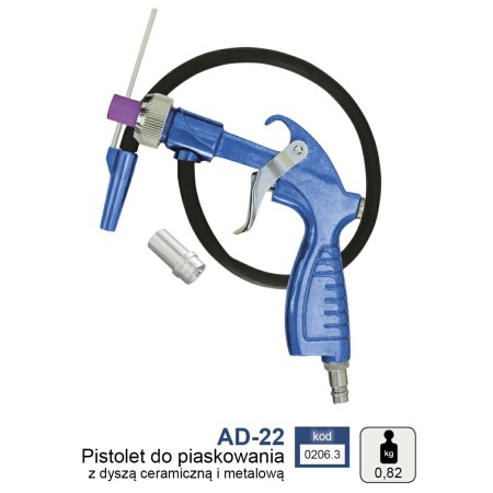 ADLER PISTOLET DO PIASKOWANIA Z DYSZĄ CERAMICZNĄ AD-22