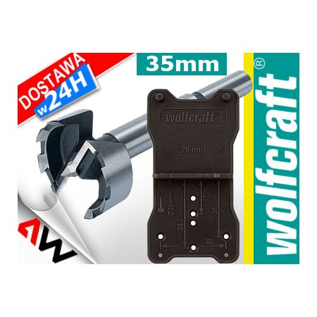 WOLFCRAFT WIERTŁO FORSTNER 35mm + SZABLON