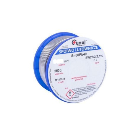 CYNA 2.0mm SZPULA 250g sN60Pb40