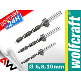 WOLFCRAFT ZESTAW WIERTEŁ DO POŁĄCZEŃ KOŁKOWYCH 6,8,10mm + OGRANICZNIKI