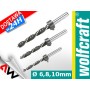 WOLFCRAFT ZESTAW WIERTEŁ DO POŁĄCZEŃ KOŁKOWYCH 6,8,10mm + OGRANICZNIKI