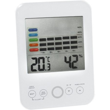 TERMOHIGROMETR ELEKTRONICZNY WEW. Z ALARMAMI