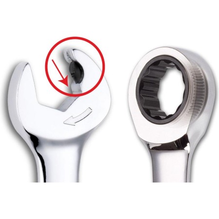 SATA KLUCZ PŁASKO-OCZKOWY  17mm Z PODWÓJNĄ GRZECHOTKĄ