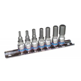 KING TONY KOMPLET NASADEK 1/4"  Z KOŃCÓWKĄ IMBUSOWĄ 7 elem. 2035 H3-H10