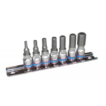 KING TONY KOMPLET NASADEK 1/4"  Z KOŃCÓWKĄ IMBUSOWĄ 7 elem. 2035 H3-H10