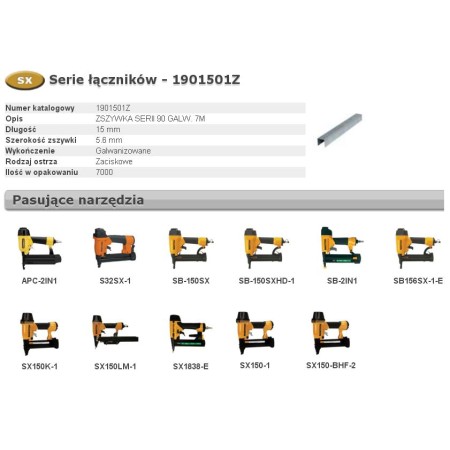 BOSTITCH ZSZYWKI 90 15mm 7000 szt.
