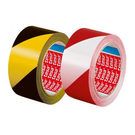 TESA TAŚMA OSTRZEGAWCZA BIAŁO-CZERWONA 33m 50mm