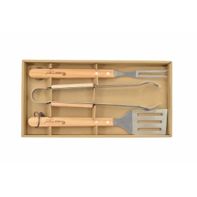 MASTER GRILL ZESTAW AKCESORIÓW DO GRILLA  3 szt. / DREWNIANE UCHWYTY