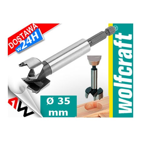 WOLFCRAFT WIERTŁO FORSTNER 35mm UCHWYT 6-KĄT