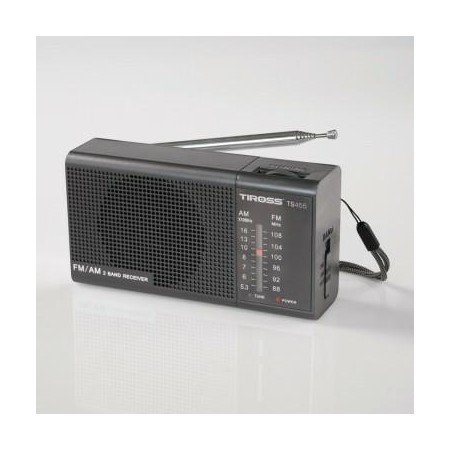 TIROSS RADIO MINI PRZENOŚNE NA BATERIE CZARNE