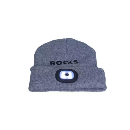 ROOKS CZAPKA SZARA Z LAMPKĄ USB 80lm