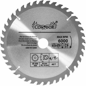 CONDOR PIŁA TARCZOWA WIDIOWA 250 x 30 x 40-ZĘBÓW