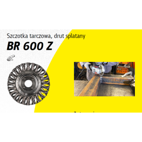 K.SZCZOTKA TARCZOWA 125mm M14 BR600Z DRUT SKRĘCANY