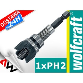 WOLFCRAFT UCHWYT KOŃCÓWEK Z REGULOWANYM OGRANICZNIKIEM GŁĘBOKOŚCI WKRĘCANIA