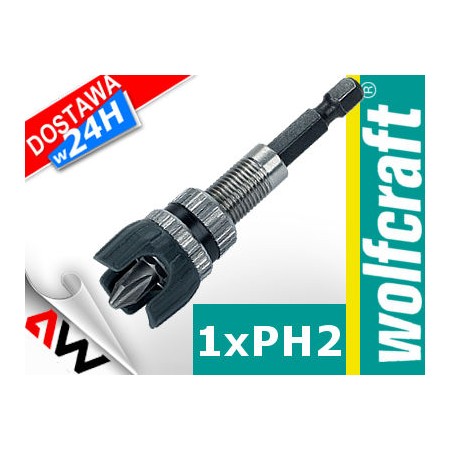 WOLFCRAFT UCHWYT KOŃCÓWEK Z REGULOWANYM OGRANICZNIKIEM GŁĘBOKOŚCI WKRĘCANIA