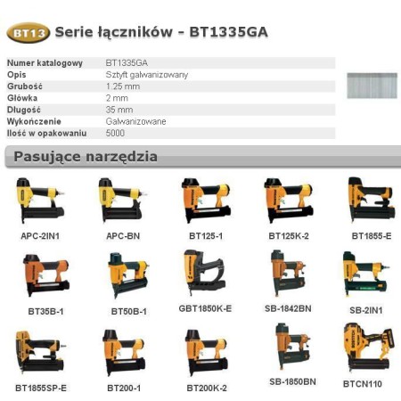 BOSTITCH SZTYFTY BT13 35mm 5000 szt.
