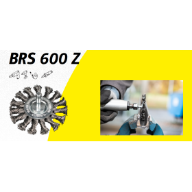 K.SZCZOTKA TARCZOWA  75mm TRZPIEŃ BRS600Z DRUT SKRĘCANY NIERDZEWNY