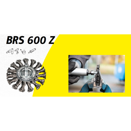 K.SZCZOTKA TARCZOWA  75mm TRZPIEŃ BRS600Z DRUT SKRĘCANY NIERDZEWNY