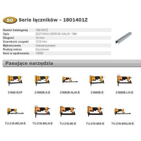BOSTITCH ZSZYWKI 80 14mm  10 000 szt.