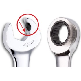 SATA KLUCZ PŁASKO-OCZKOWY  8mm Z PODWÓJNĄ GRZECHOTKĄ