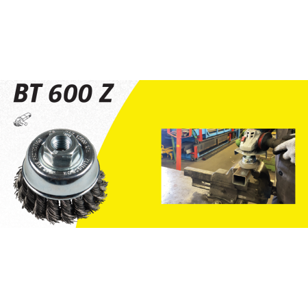 K.SZCZOTKA GARNKOWA  80mm M14 BT600Z DRUT SKRĘCANY