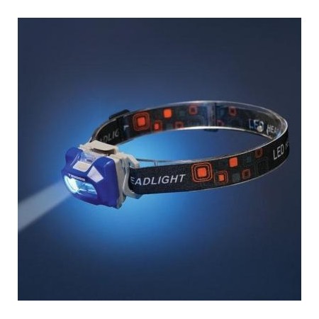 TIROSS LATARKA CZOŁOWA WODOODPORNA 3W+1,5W COB 3xAAA / BEZ BATERII