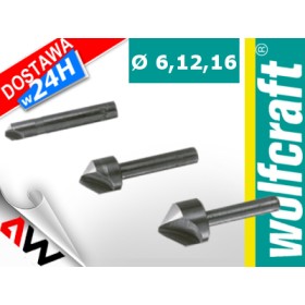WOLFCRAFT FAZOWNIKI 3szt. 6,12,16mm, TRZPIEŃ 6mm